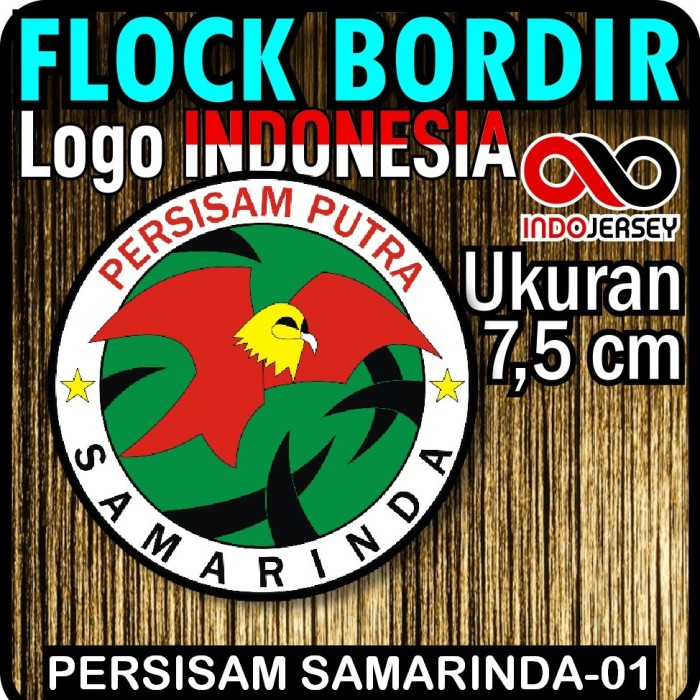 READY STOK] Logo PERSISAM SAMARINDA-01 Patch Badge Flock BORDIR Setrika INDONESIA