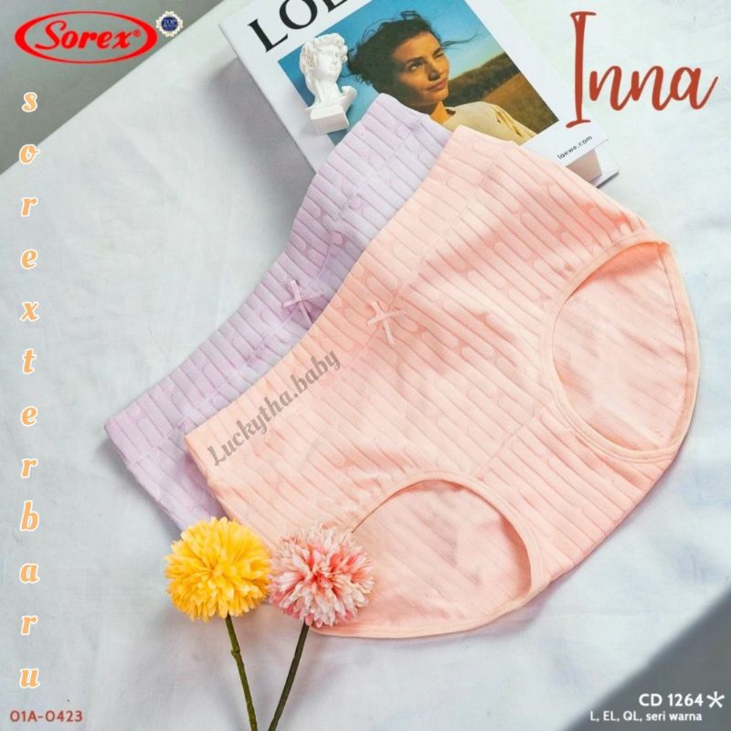 CD sorex wanita motif timbul 1264,1265 terbaru dari sorex / celana dalam wanita sorex 1265 / CD sore
