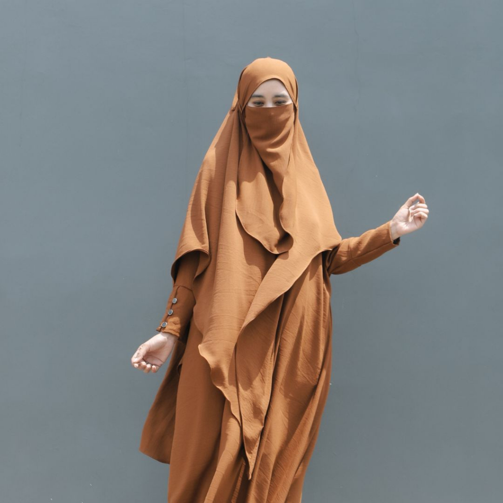 Khimar Bergo Andrieas Jilbab Kerudung Arab Turki Yaman Instan Crinkle Airflow Premium