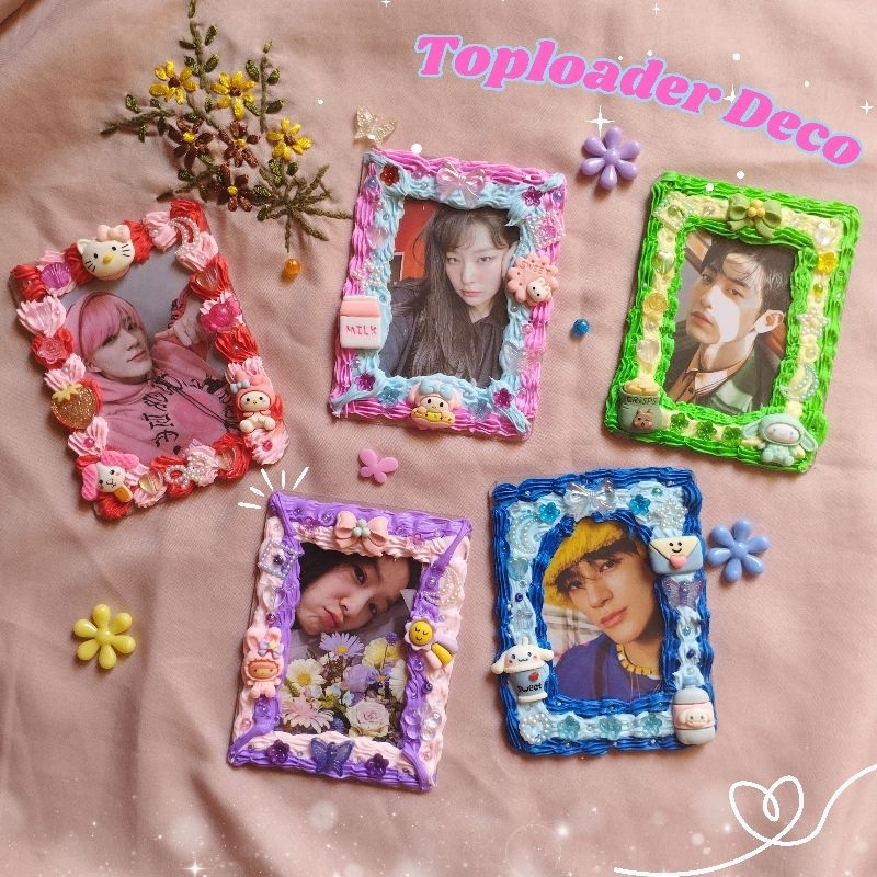 Toploader Sultan Deco Cream Clay Toplo deco Toplo Sultan cahol photocard holder kpop anime deco