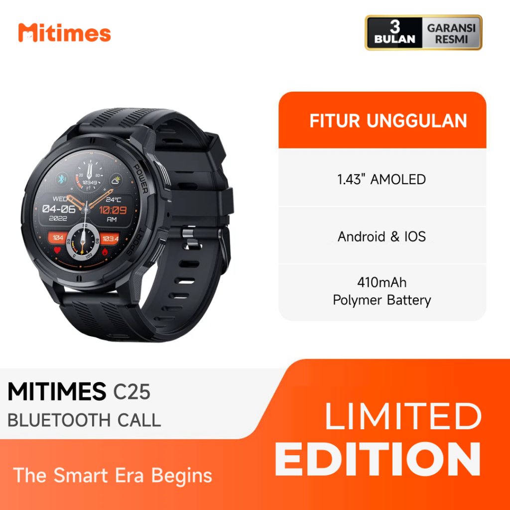 Mitimes C25 Smart Watch 1.43 Inch AMOLED Sport Watch