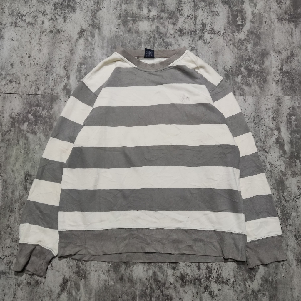 CREWNECK By STUSSY SALUR LOGO BORDIR SECOND BLU193