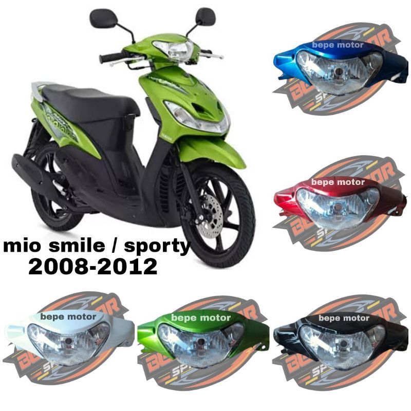 BATOK LAMPU DEPAN MOTOR YAMAHA MIO SPORTY MIO SMILE TAHUN 2009 2010 2011 2012 WARNA HITAM BIRU MERAH