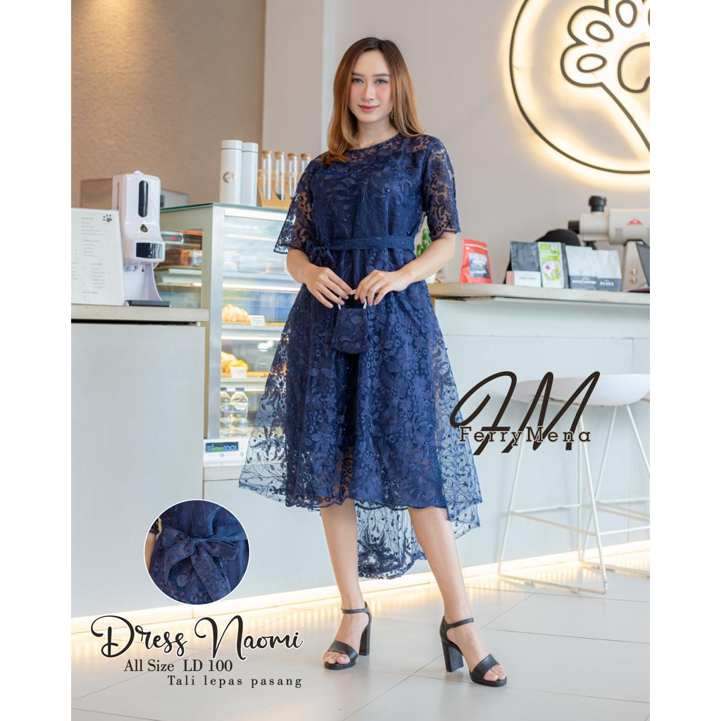BISA COD - DRESS NATAL IMPORT WANITA / DRESS BROKAT KRISTEN / DRESS IMLEK MURAH / DRESS PESTA WANITA