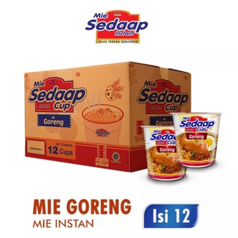 

MIE SEDAP GORENG CUP 85grm 1 DUS ( ISI 12 PCS )