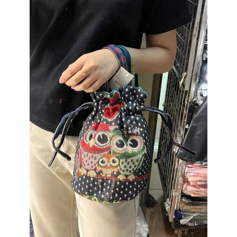 sale  ark TAS THAILAND POUCH SERUT IMPORT POCKET  - TAS GAJAH OWL KUCING ALA THAILAND BANGKOK BORDIR