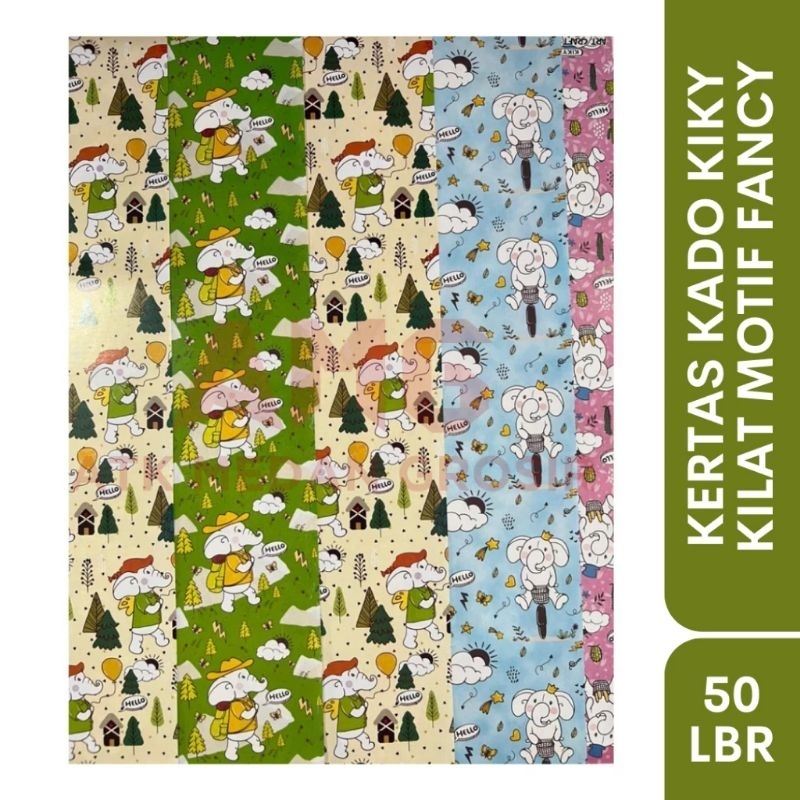 

Kertas Kado Kilat Kiky & Sidu Isi 50 Lembar