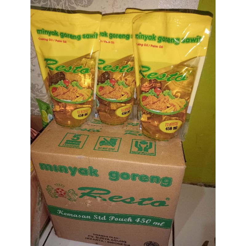 

Minyak Resto 450ml Termurah 1dus isi 24Pouch