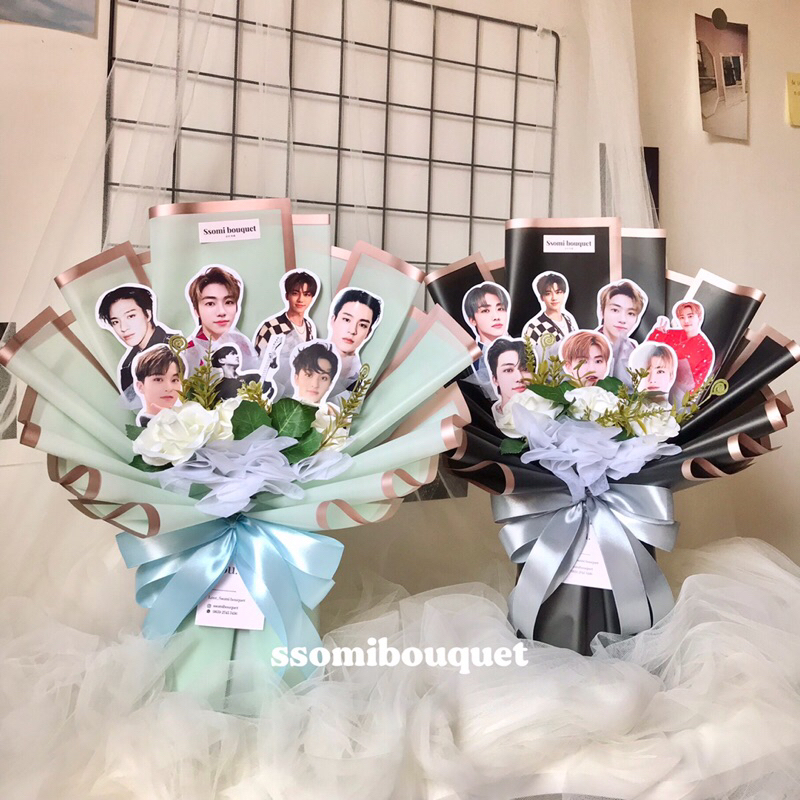 [PROSES 2-3 HARI] BUKET PC BOUQUET PHOTO CUTTING CUSTOM KPOP BTS, NCT, EXO, BLACKPINK, ANIME, DLL