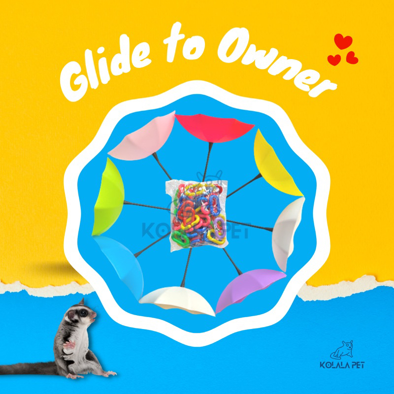 Payung Rantai Mainan Glide to Owner Sugar Glider