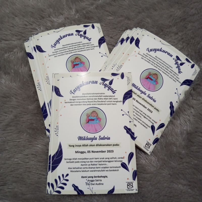 

Undangan Aqiqah/ Baby Born/Undangan Tasyakuran