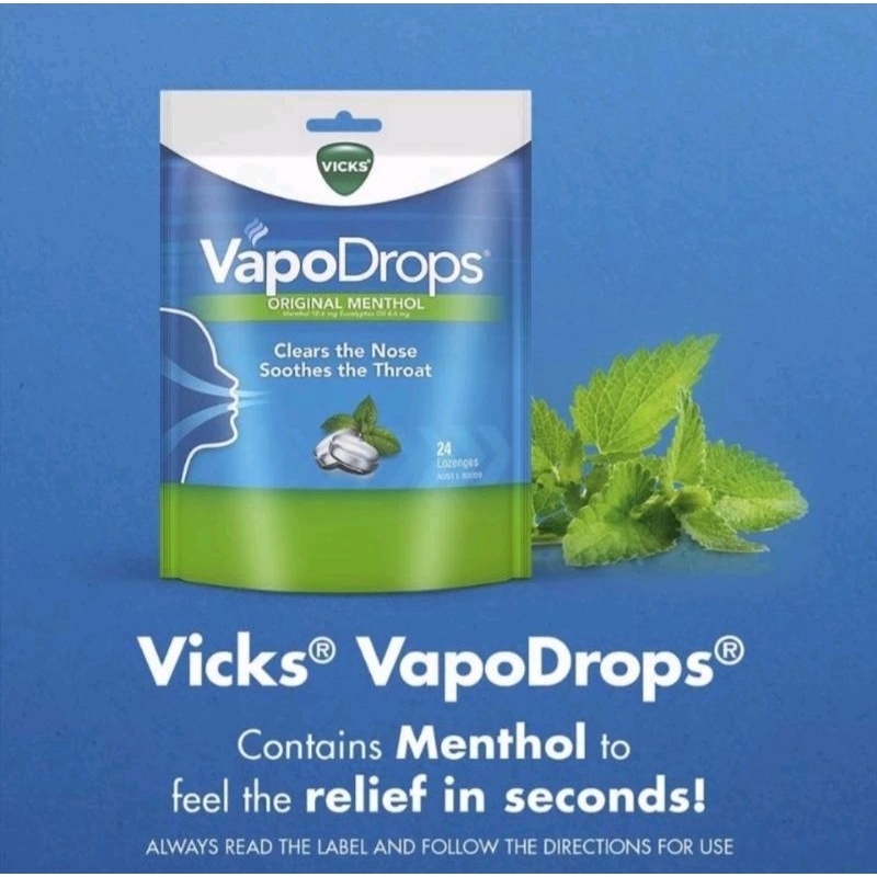 VICKS VAPODROPS UNTUK FLU DAN TENGGOROKAN