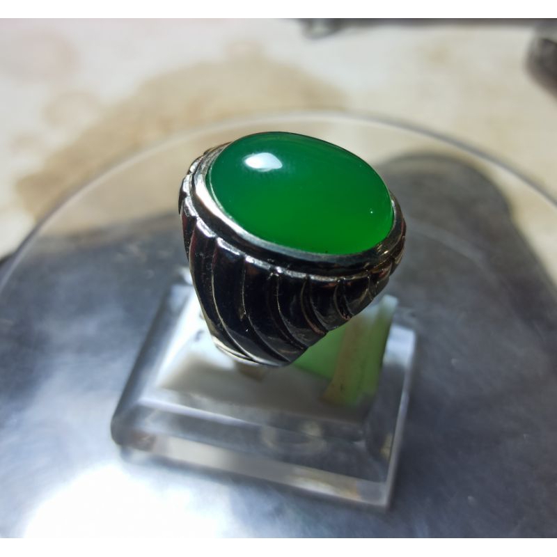 Natural Batu akik  Serven tine  Size Kantoran Ring Alpaka super