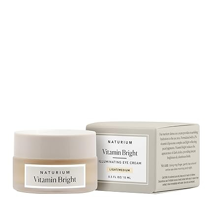 Naturium Vitamin Bright Illuminating Eye Cream Under Eye Repair Cream for Dark Circles, with Vitamin