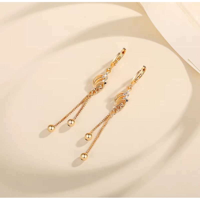 Anting Titanium Korea Earrings Emas Jumbai Berlian Murah Giwang Tindik Perhiasan