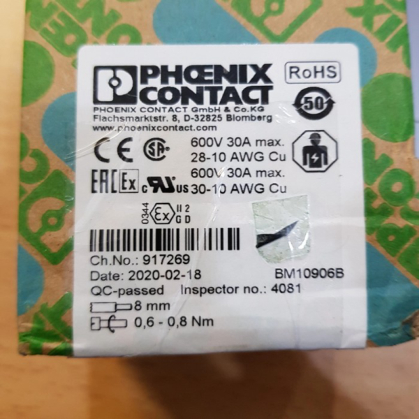 UK5N ORIGINAL PHOENIX CONTACT TERMINAL BLOCK UK 5N UK-5N UK 5 N Limited