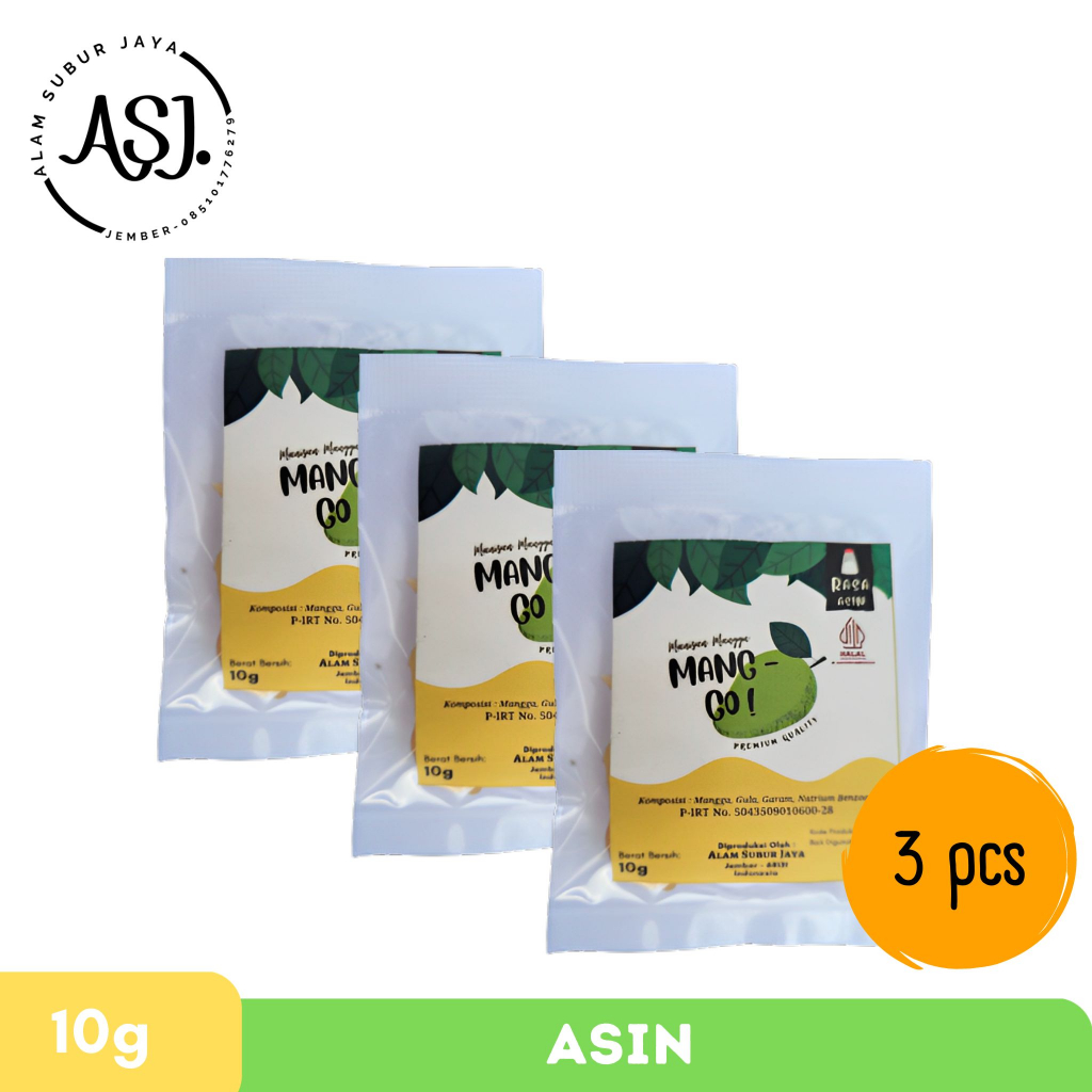 

Manisan Mangga Kering Asin 10 g (Bundle 3 pcs) Mang-Go!