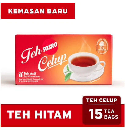 

(RM) Teh Celup Sosro - Teh Hitam Berkualitas - Tea Bag - Isi 15 & 25 - teh celup sosro 2in1 teh dan gula