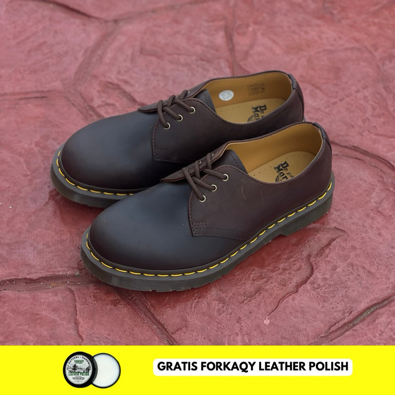 Sepatu Dr Martens 1461 Dark Brown Crazy Horse Gaucho