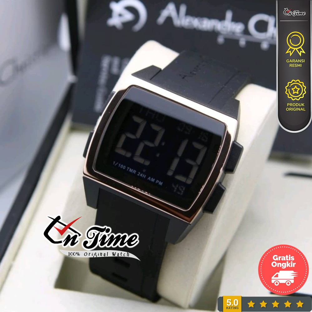 Jam Tangan Digital Pria Alexander Christie AC 9343 Anti Air Original Terbaru Mewah 2023