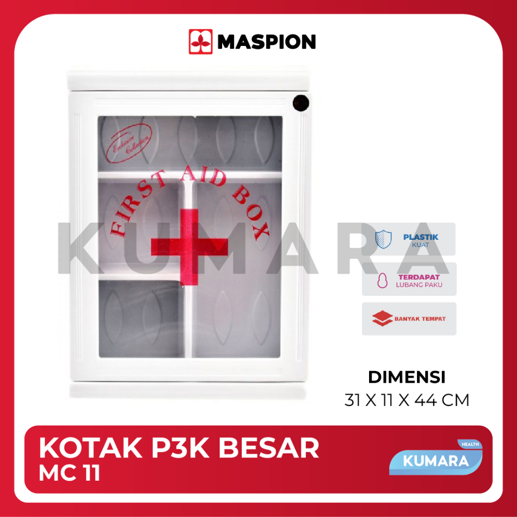 MASPION - Kotak Obat P3K MC11 / Kotak P3K Dinding Besar