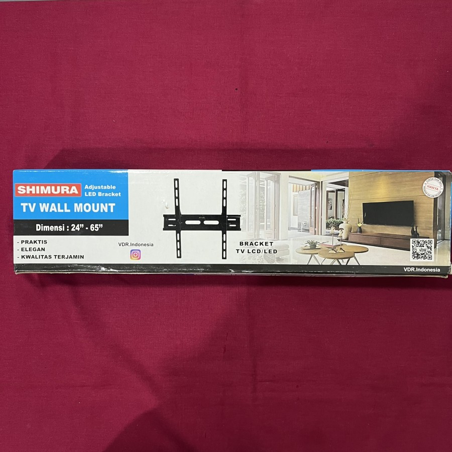 BRACKET TV WALL MOUNT TV SMART LCD LED 24" - 65" IN ADJUSTABLE SHIMURA
