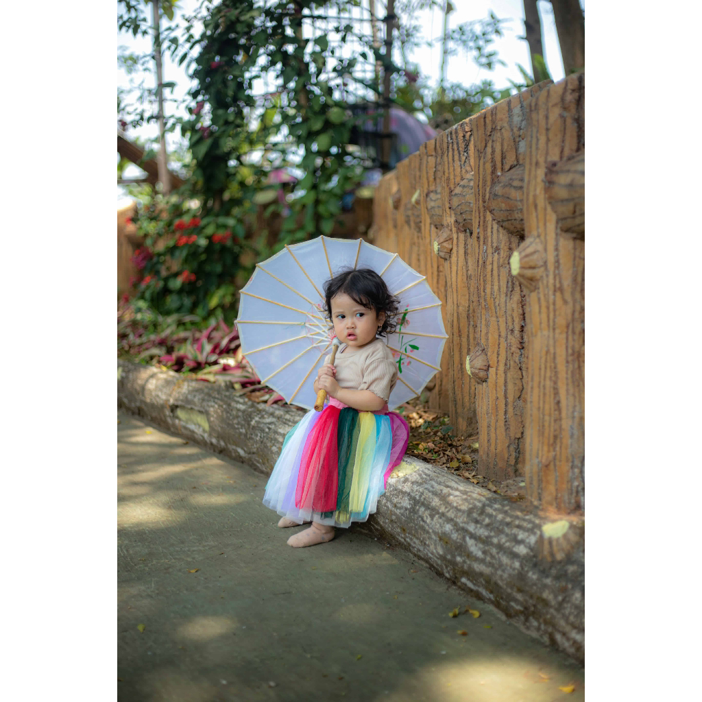 ROK TUTU GRADASI RAINBOW PELANGI COUPLE DEWASA DAN ANAK-ANAK TRENDY
