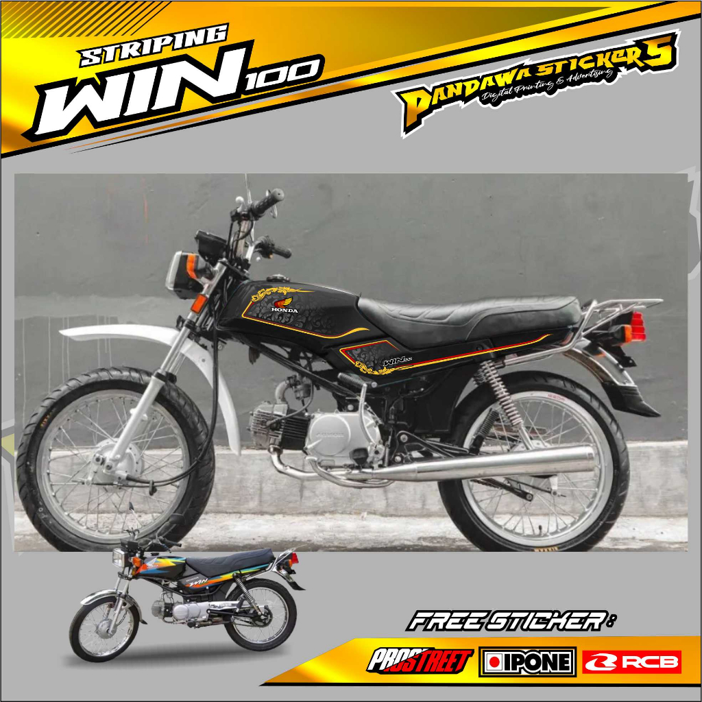 STRIPING VARIASI HONDA WIN 100 / STICKER LIST VARIASI MOTOR HONDA WIN 100