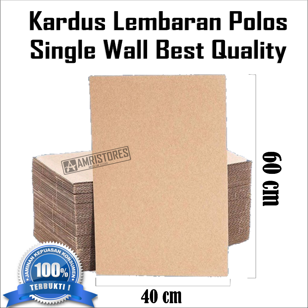 

kardus lembaran 60 X 40 cm singlewall kokoh mudah dibentuk dus packing best quality