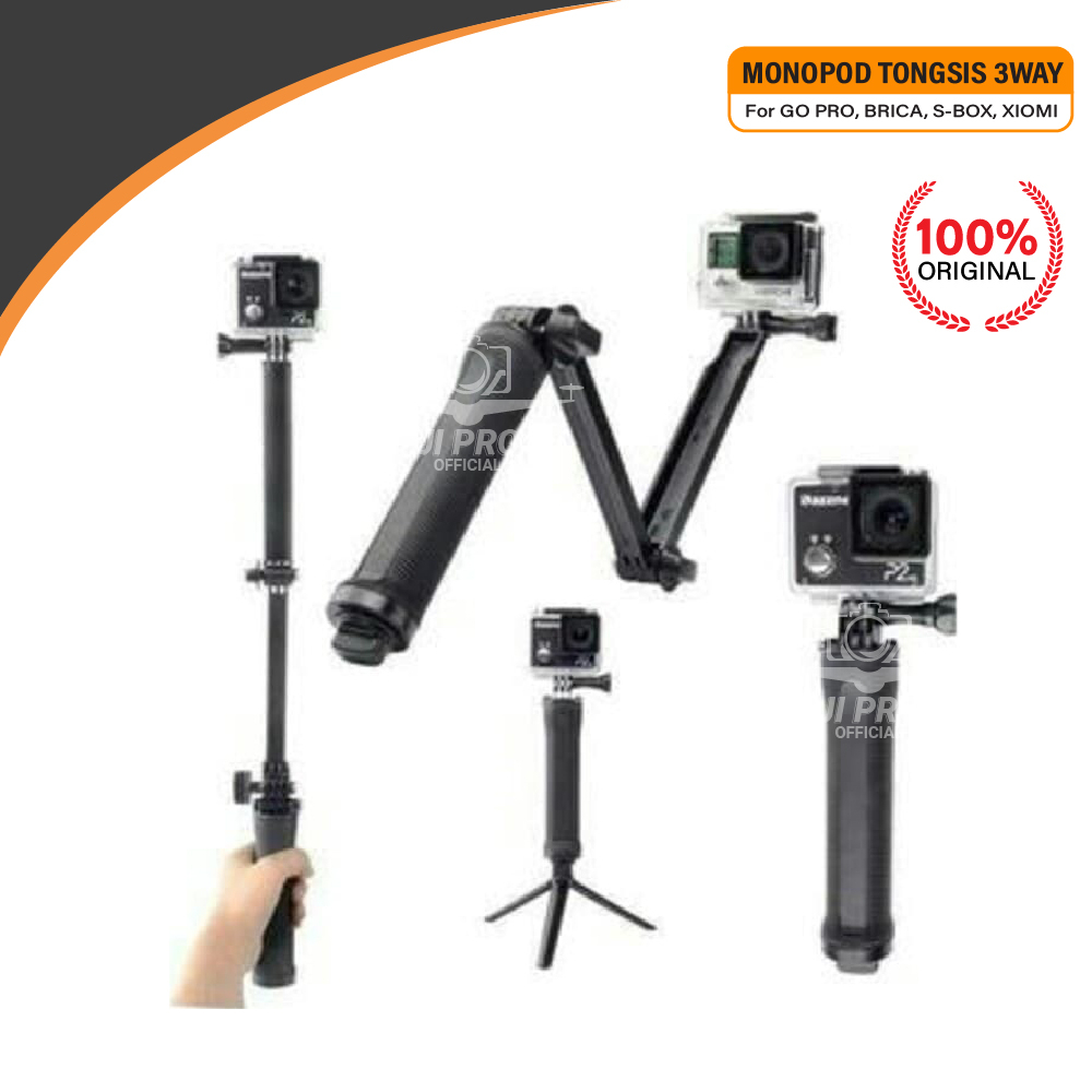 MONOPOD TONGSIS 3WAY - TONGSIS 3WAY GOPRO-BRICA-SBOX-ACTION CAM-XIAOMI