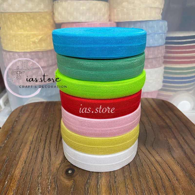 [1ROLL] PITA FOE 2cm KERLIP KARET FOE ELASTIS IMPORT BAHAN HEADBAND BANDANA BAYI