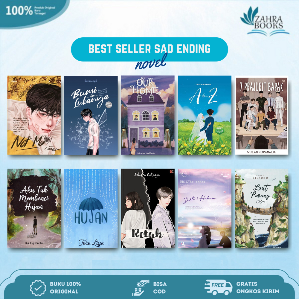 BEST SELLER NOVEL SAD ENDING - Not me, Bumi Dan Lukanya, Laut Pasang, Eccedentesiast, 7 Prajurit Bap