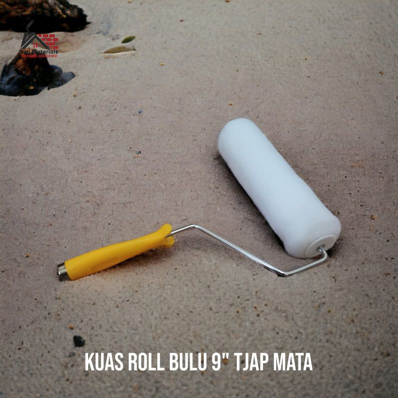 Kuas roll bulu 9" inch Tjap Mata / Kuas roll kapal Tjap mata / Kuas roll kapal