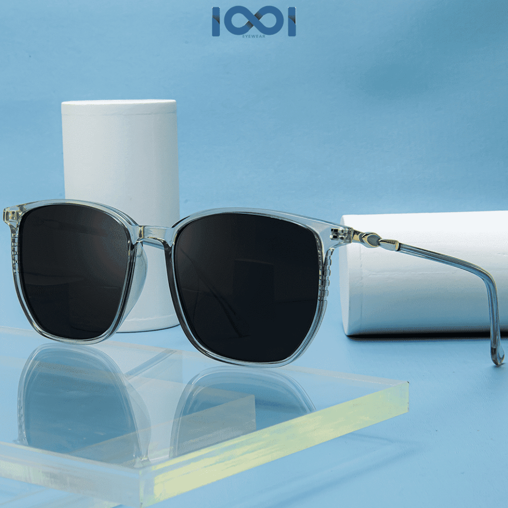 IOOI Eyewear -  Kacamata Hitam kotak TR90 Sunglasses Pria/Wanita Anti Silau UV400 Bisa Minus 285