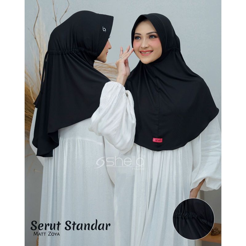 JILBAB INSTAN SERUT STANDAR BAHAN JERSEY TEBAL
