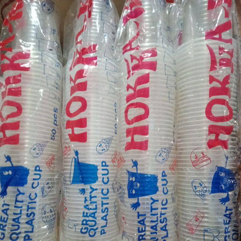 Gelas Oval Hokka Ku / Gelas Plastik Oval murah