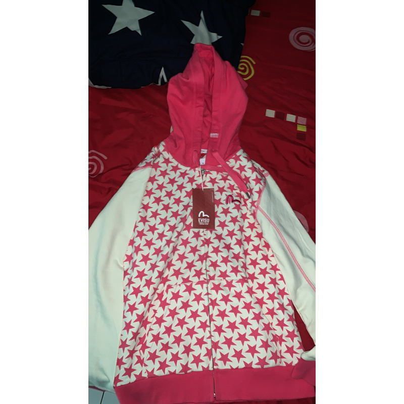 evisu jeans hoodie zipper