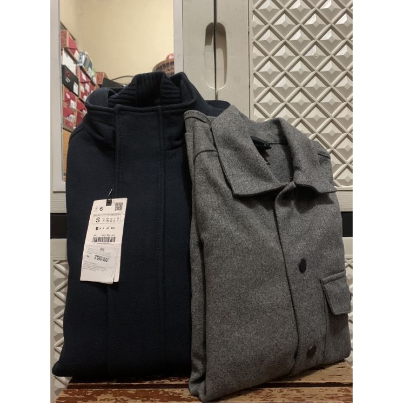 ORIGINAL OUTERWEAR COAT H&M JACKET WOOL ZARA ZIPPER TEXTURED