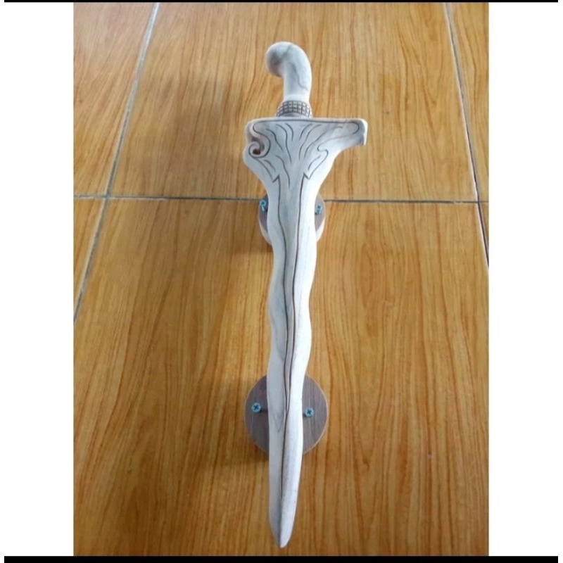 ( Keris 2 ) Hendel tarikan handle pintu rumah model keris kayu jati - Gagang Pintu Kayu