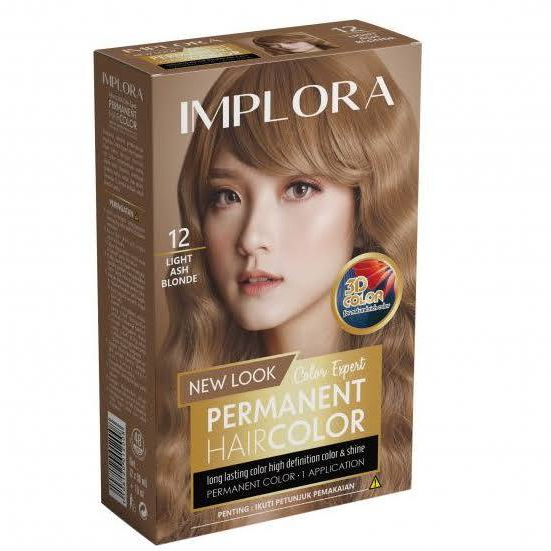 pewarna rambut implora light ash blonde