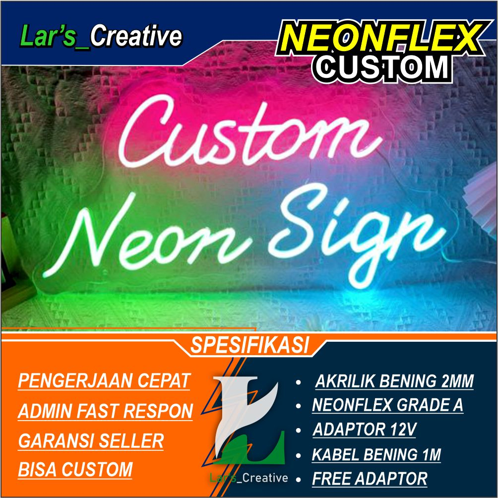 LAMPU NAMA CUSTOM/LAMPU LED HURUF/LAMPU TULISAN NEON LAMPU NAMA AKRILIK