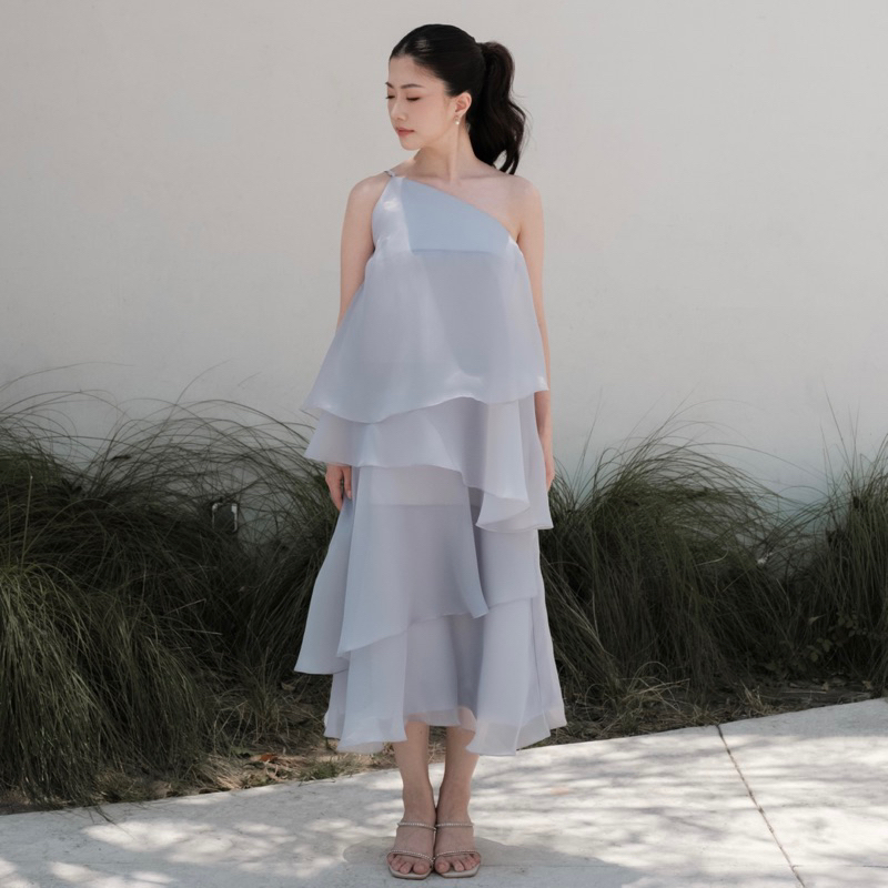 Auretta Dress | Ash Blue