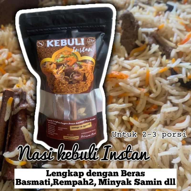 

KEBULI INSTAN Lengkap dengan BERAS BASMATI dan Rempah untuk 2-3 porsi