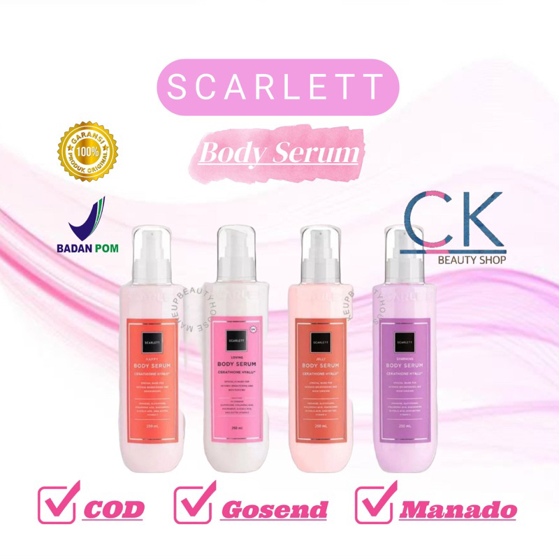 MANADO | SCARLETT Whitening Body Serum Series - Happy | Jolly | Charming | Loving