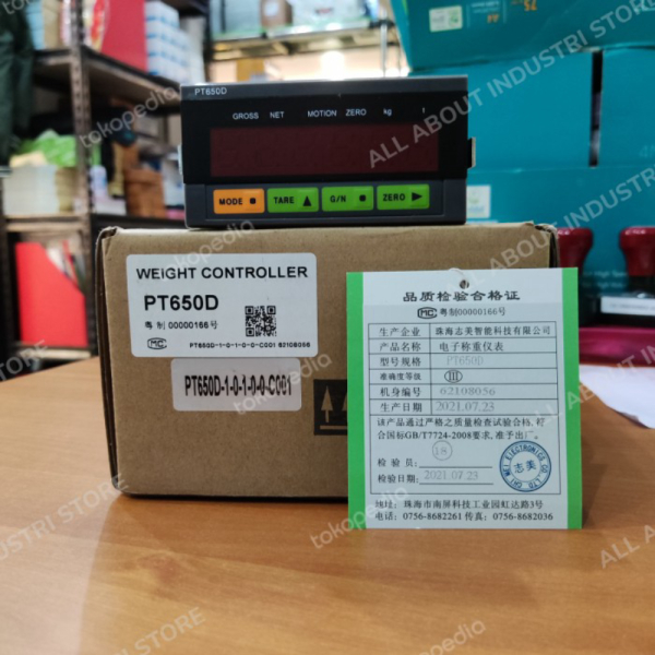 

INDICATOR PT650D CHIMEI WEIGHT CONTROLLER PT 650 D / PT 650D Berkualitas