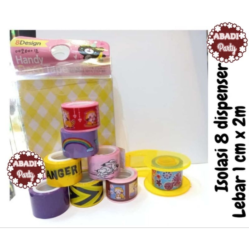 

Isolasi Dispenser 8 Kembang / Isolasi Mini / Isolasi Fancy / Isolasi Motif