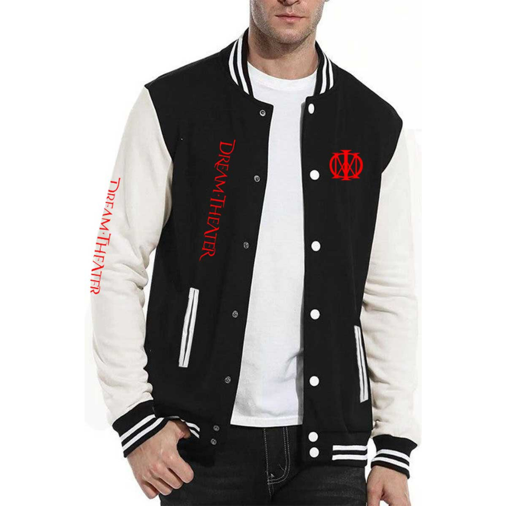 jaket bomber varsity pria wanita kombinasi 2 warna maternal bahan fleece xxl xxxl bisa cod bayar di 