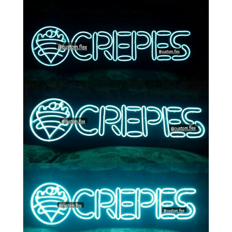 Neon Flex Custom Crepes LED Tulisan Logo Hiasan Dinding indoor outdoor murah bisa COD