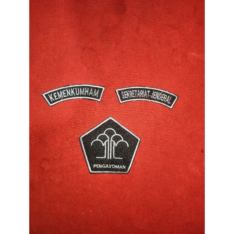 Bed Kemenkumham Sekretariat Jenderal/ Bed Kemenkumham/ Bed Pengayoman/ Atribut Kemenkumham/ Atribut 