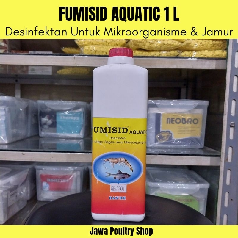 FUMISID AQUATIC ORIGINAL 1 LITER - Desinfektan Mikroorganisme & Jamur Untuk Tambak / Kolam
